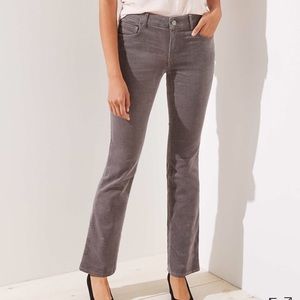 LOFT curvy bootcut corduroy pants, Eclipse gray